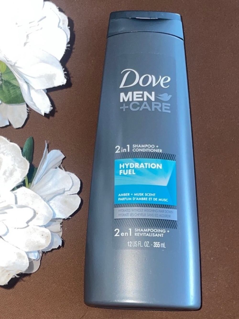 Dove Men Care Hydration Fuel 2 in 1 Shampoo Conditioner Amber Musk 355mL